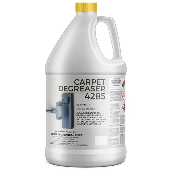 CarpetGeneral Professional Carpet Degreaser 4285 - Heavy Duty Cleaning Liquid for Spotless Carpet - Ultimate Clean Product for Carpet, Car Upholstery, Stain Removal - 1 Gallon