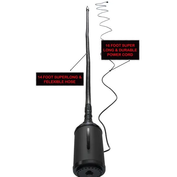 SHELANDY Powerful Motorcycle & Car Dryer with 14 Foot Flexible Hose & Wheels - for Auto Detailing and dusting,black