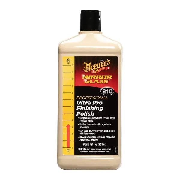 Meguiar's Professional Ultra Pro Finishing Polish M21032 - Achieve a Mirror-Like Finish on Your Car - Remove Swirls and Holograms While Increasing Goss and Shine, 32 Oz