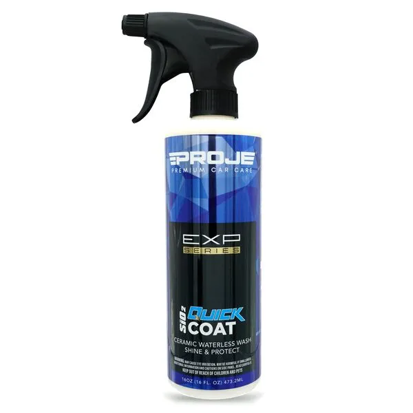 Proje SiO2 Quick Coat - Waterless Car Wash & Ceramic Quick Detailer Spray - Anti-Static Rinseless Wash - Rejuvenates & Boosts Existing Ceramic Coatings - 16 Fl Oz