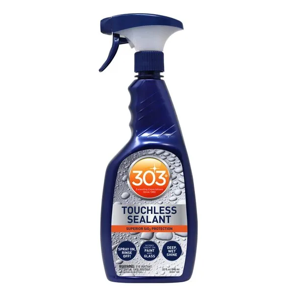 303 Products Touchless Sealant - SiO2 Water Activated Paint & Glass Protection - Spray On, Rinse Off - Lasts 2X Longer Than W- Deep, Wet Shine, 32 fl. oz. (30394CSR)