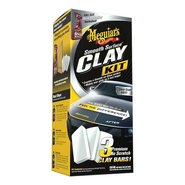 Meguiar’s G191700 Smooth Surface Clay Kit, Safe and Easy Car Claying for Smooth as Glass Finish