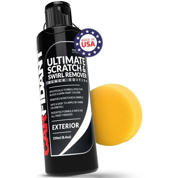 Carfidant Black Car Scratch Remover - Ultimate and Swirl for Dark Paints - Solvent & Paint Restorer Repair Scratches - Polishing & Rubbing Compound