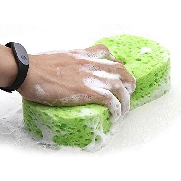 Car Wash Sponges,Large Cleaning Sponges Pad,5Pcs Size 9.05 x 4.33 x 1.77 Inch,Mix Colors Cleaning Washing Sponges for Kitchen with Vacuum Compressed Packing
