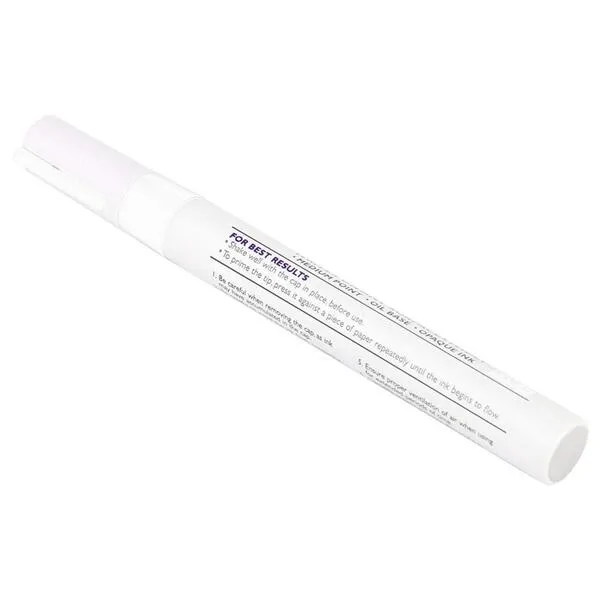 Gorgeri Car Tire Paint Pen, Professional Waterproof Car Tire Ink Marker Pen Permanent Tyre Decor (white)