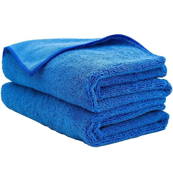AIDEA Microfiber Towels for Cars-2PK, Professional Car Drying Towel, Scratch-Free, Strong Water Absorption Drying Towel for Cars, SUVs, RVs, Trucks, and Boats (24 in. x 31 in.)-Blue