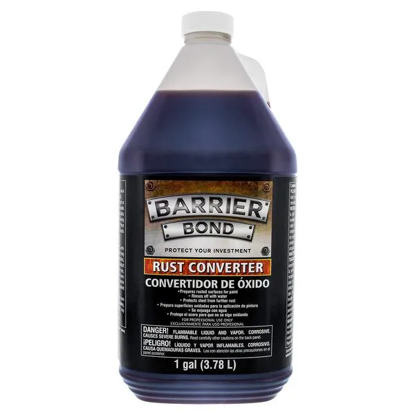 Barrier Bond - Rust Off - Professional Rust-Converter Coating -1 Gallon Bottle Of Premium Rust Convertor Coating - Anti-Rust Protection For Underbody Rustpoofing Converts Rust To Inert Black Barrier