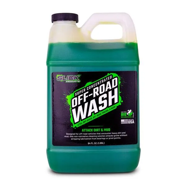 Slick Products Off-Road Wash (64 oz.) + Garden Hose Foam Gun Bundle - Super Concentrated Bike, ATV, UTV, Truck Wash Foam Shampoo for Heavy Dirt and Mud
