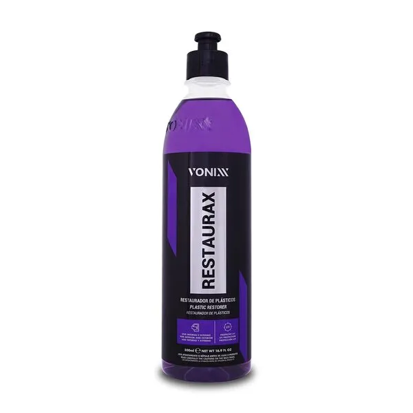 Vonixx Restaurax Plastic Surface Renewal & Protection Solution | Glossy Finish | Interior & Exterior Care | Long-Lasting Results | Easy Application | 16.9 fl oz (500ml)