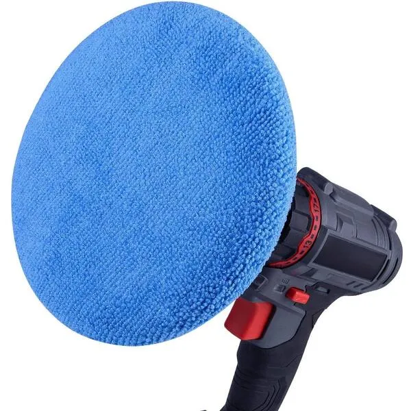 IOSUA 9 to 10 Inches 9Pcs Buffer Waxers Bonnet Set Polishing Pads Car Wax Cover Kit - 4 Microfiber, 3 Coral Fleece, 2 Woolen, for Orbital Buffer Polisher