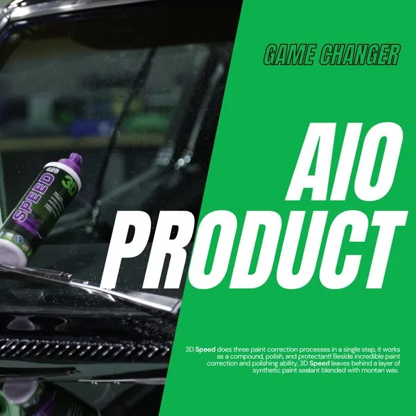 3D Speed Car Polish & Wax – 8oz – All-In-One Scratch Remover & Swirl Correction with Wax Protection