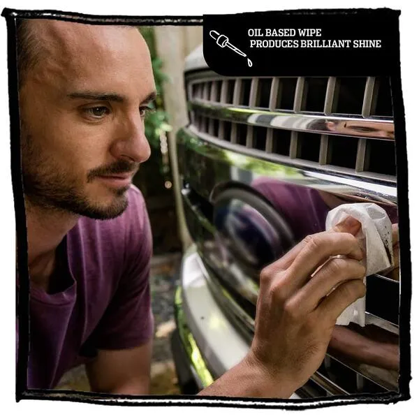 Tub O’ Towels - TW40CHR - Heavy Duty Chrome Wipes – Clean, Shine & Protect, 40 Count Wipes
