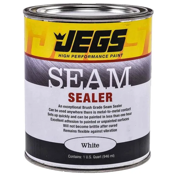 JEGS Seam Sealer | White | 1-Quart Can | Made in USA | Can Be Painted Over in 30-40 Minutes | Designed to Match The Factory Applied Seam Sealer in Trunks, Floor Pans, Firewalls & Splash Pans