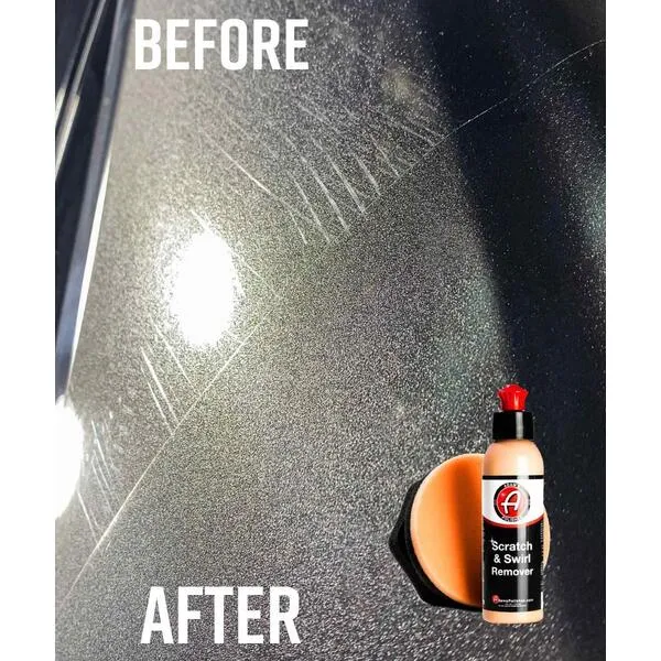 Adam's Polishes Car Scratch & Swirl Remover Hand Correction System | Remove & Restore Paint Transfer, Minor Imperfections, & Oxidation | Paired with Orange Compound Correction Pad Applicator (4oz)