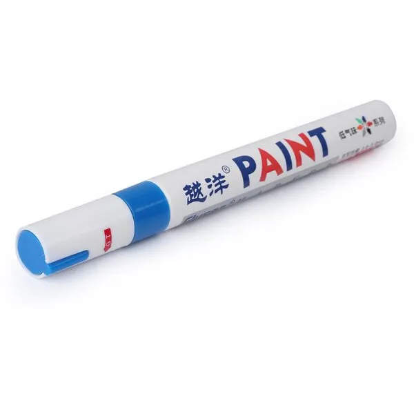 Newsmarts Tire Marker Paint Pen Blue for Car Tires Lettering Permanent Waterproof Ink Carwash Safe DIY Motorcycles Permanent Automotive Tyre Tire Car