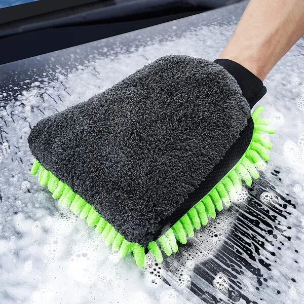 2 Pack Ultimate Car Wash Mitt Set- XINDELL Microfiber Wash Mitts, Scratch-Free Car Cleaning Washing Sponge Glove - Lint Free