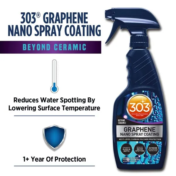 303 Graphene Nano Spray Coating - Next Level Carbon Polymer Protection, Enhances Gloss and Depth, Extreme Hydrophobic Protection, Beyond Ceramic, 15.5oz (30236CSR) Packaging May Vary,Blue