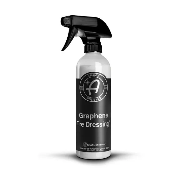 Adam's Polishes Graphene Tire Dressing - Deep Black Finish W/Graphene Non Greasy Car Detailing | Use W/Tire Applicator After Tire Cleaner & Wheel Cleaner | Ceramic Coating Like Tire Protection (16oz)