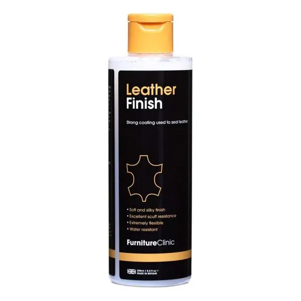 Leather Finish Satin | Seals and Protects Leather | Suitable for Leather Sofas, Car Interiors, Handbags, and More | Flexible Lacquer That Prevents Scratches and Scuffs | Satin Finish (250 ml / 8.5 oz)