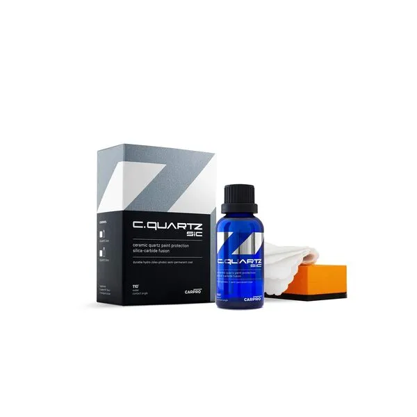 CARPRO CQUARTZ SiC 50ml Kit - Car Ceramic Coating Finish, Quartz Based Nanotechnology, Bonds to Paint, Glass, Metal and Plastic