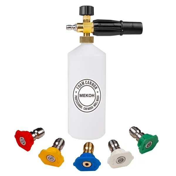 MEKOH 1 Liter Adjustable Foam Cannon Snow Foam Lance with 1/4\