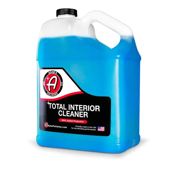 Adam's Polishes Total Interior Cleaner & Protectant (Gallon), Quick Detailer & SiO2 Protection, Ceramic Infused UV Protection, Anti-Static, OEM Finish, For Leather, Vinyl, Plastics, Glass & More