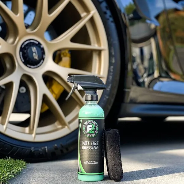 ExoForma Wet Tire Dressing Spray - Extremely High Shine Tire Dressing for That Wet Look - No Sling, Non-Greasy Silicone Formula with UV Protection - Easy to Apply, Minimal Cure Time - 16 fl oz