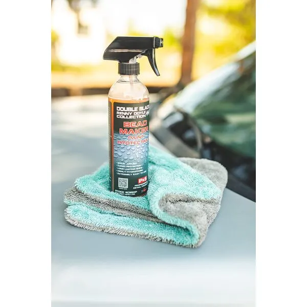 The Rag Company - The Liquid8r - Absorbent 70/30 Blend Microfiber Drying Towel for Cars, Trucks, SUVs, Safe for Detailing + Scratch Free, Twist Loop, 1100gsm, 16in x 16in, Aqua Blue/Grey (2-Pack)