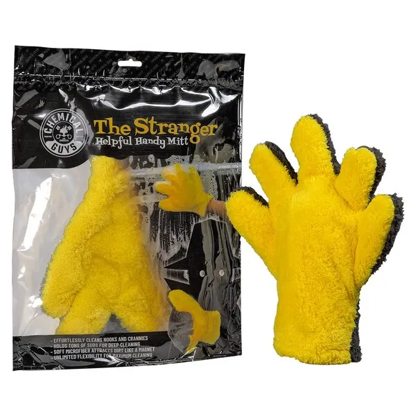 Chemical Guys MIC510 The Stranger Helpful Handy Car Wash Mitt - Yellow, Microfiber Towels for Cars, Detailing Towel - Holds Tons of Soapy Suds, Flexible - Perfect for Car Detailing & Cleaning