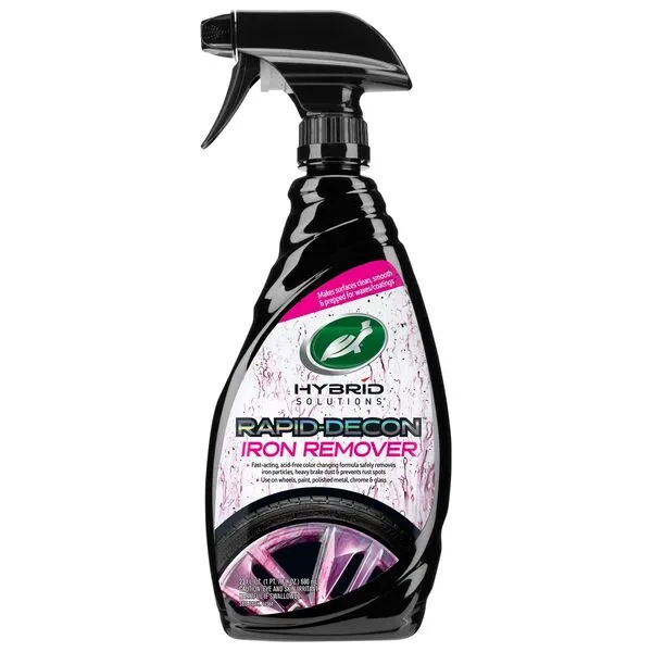 Turtle Wax 53759 Hybrid Solutions All Wheel Cleaner & Iron Remover, Rapid Removal of Surface Contaminants, Brake Dust and Rust, Safe for Paint, Motorcycle & RV, Low Odor Formula, 23 oz