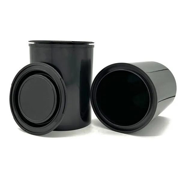 BLYSK Black Quart Size Plastic Paint Cans with lids, Paint, Arts and Crafts, no Rusting, Multipurpose Storage and Organization (2)