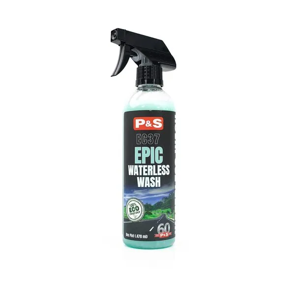 P & S PROFESSIONAL DETAIL PRODUCTS - Epic Waterless Wash - Lubricants and Cleaning Agents Carefully Remove Soil Without Water; Polymer Gloss Intensifier; Safe on Paint, Metal, & Glass (1 Pint)