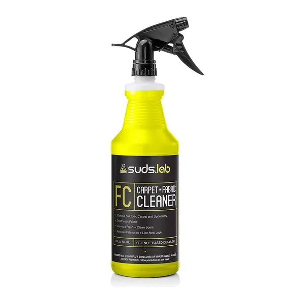 Suds Lab FC Carpet & Fabric Cleaner Interior Upholstery, Car Detailing for Seat, Cloth, Stains and Removes Odor with Clean Fresh Scent, 32oz.