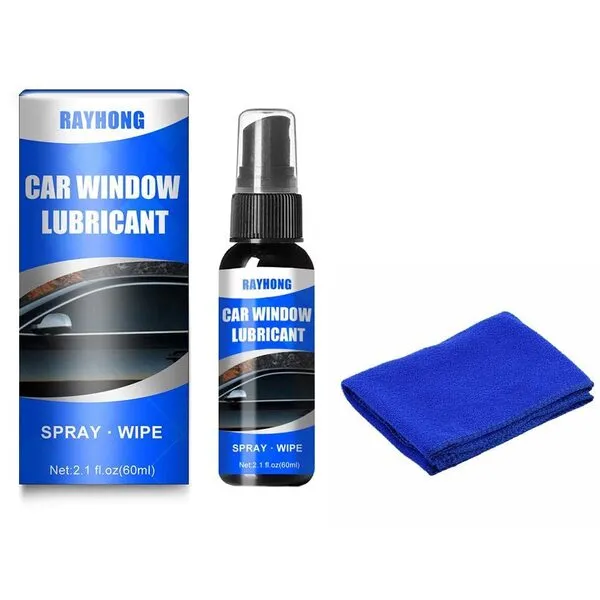 HARR Car Window Lubricant Door Window Glass Lifting Rubber Strip Belt Seal Agent with Cloth Noise Cleaner 60ml Auto Care Maintenance