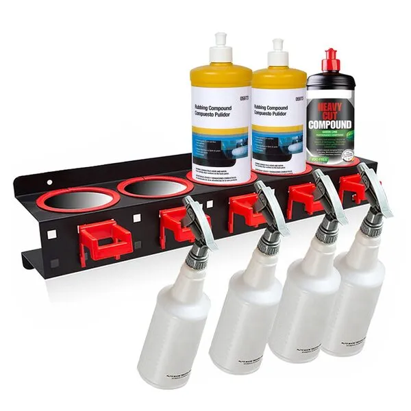YTDTKJ Spray Bottle Storage Rack Hanging Rail Car Beauty Shop Accessory Display Auto Cleaning Detailing Tools Hanger Bottle Organizer