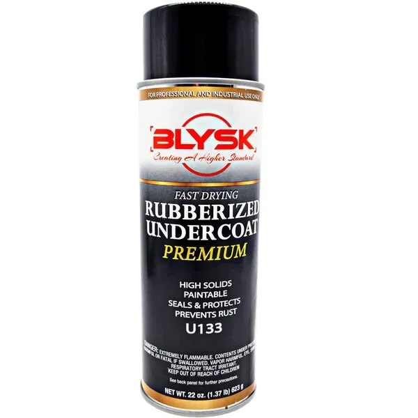 Blysk Fast Drying Rubberized Undercoat Premium (U133 22oz), high Solids, paintable, Seals & Protects, Prevents Rust (1)