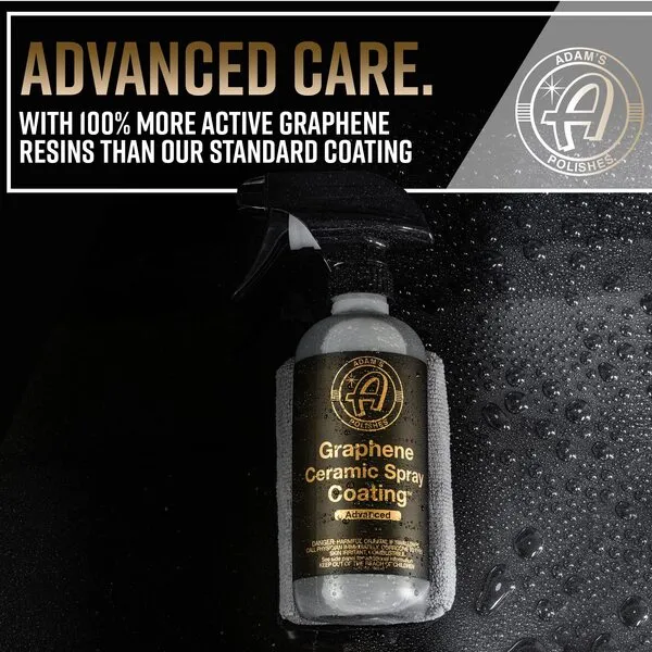 Adam\'s Polishes Advanced Graphene Ceramic Spray Coating Kit - 18+ Month Sprayable Graphene Oxide Ceramic Coating for Cars, Boats, RV\'s & Motorcycle | Adds Extreme Gloss, Depth, Shine & Protection