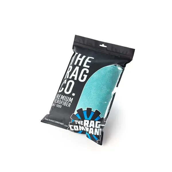 The Rag Company - Eagle Edgeless 450 (6-Pack) Professional Korean 70/30 Blend Super Plush Microfiber Detailing Buffing Polishing Drying Towels for Cars 16x16 in, Teal Blue
