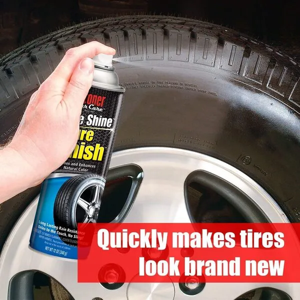 Stoner Car Care 91044-2PK 12-Ounce More Shine Original Tire Dressing Spray for Tire and Wheel Care and Long Lasting Tire Shine Rain Resistant Make Faded Tires Look New, Pack of 2