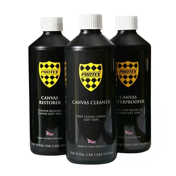 PROTEX Convertible Soft Top Care Kit with Canvas Cleaner/Restorer (Black)/Waterproofer - 1Ltr.…