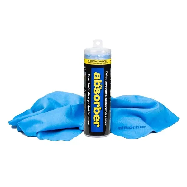 CleanTools The Absorber Synthetic Premium Drying Chamois Cloth for Car: Super Absorbent, Scratch-Free and Washable | 27-Inch x 17-Inch, Blue, Large (PN: 14942-42149)