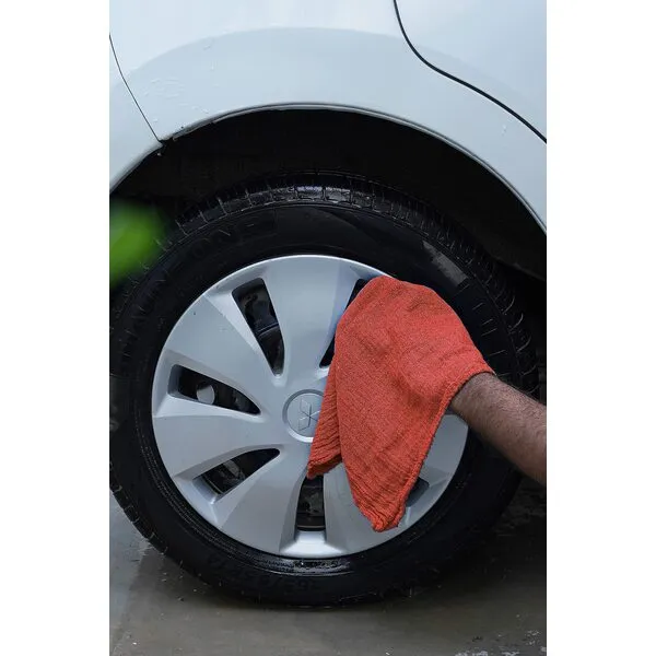 STF Linen Cotton Shop Towels Red – (Pack of 150) Size 14x14 Inches Cleaning Rags – Absorbent Shop Rags and Multipurpose Cleaning Towels for Automobiles, Industries, Garage and Homes