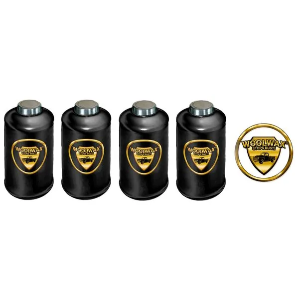 WOOLWAX® Lanolin Auto/Truck Undercoating (4) Quart Bottles (full) (Black)