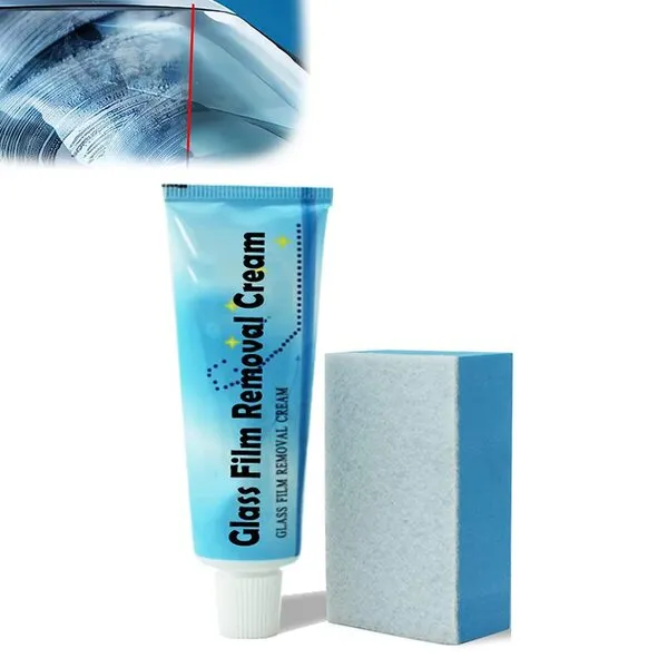 ZUCCO Car Glass Oil Film Cleaner, Glass Oil Film Removing Paste, Glass Film Removal Cream, Car Windshield Oil Film Cleaner, Glass Oil Film Remove, Glass Stripper Water Spot Remover (1PCS)