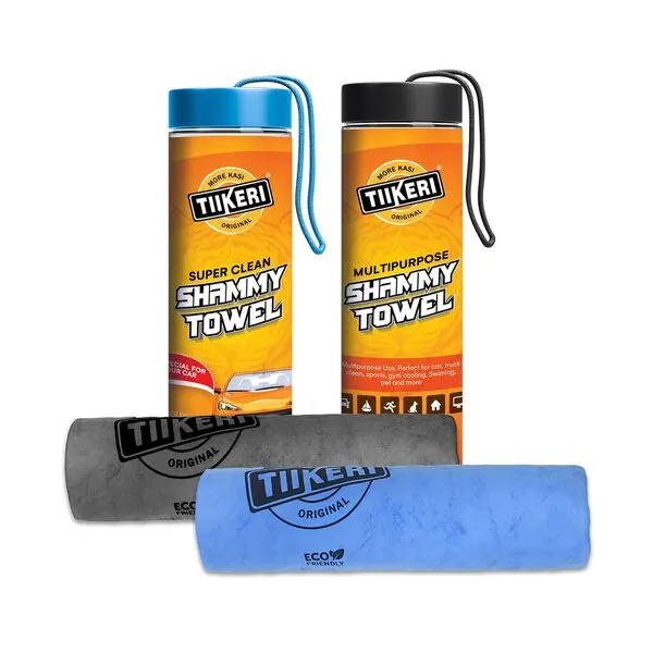 TIIKERI Super Absorbent Shammy Towels - 2-Pack, 26