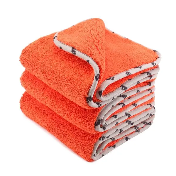 SPTA Car Microfiber Towels, 3Pcs Microfiber Car Cleaning Cloths, Upgraded 1200gsm Ultra-Thick Cars Drying Towel Microfiber for Car and Home Polishing Washing and Detailing 16\'\' x 16\'\'(3 Pack)