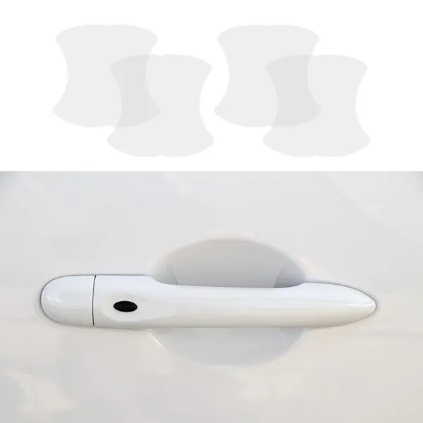 4PCS Car Door Handle Sticker, 3D Carbon Fiber Anti-Scratches Car Door Cup Protectorm, Non-Marking Auto Door Handle Scratch-Resistant Protective Film, Universal for Most Car Handle