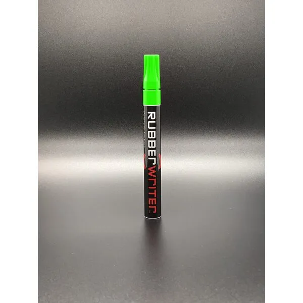 ColorLugs RubberWriter Paint Pen for Car Tires | Oil-Based Marker for Tire Lettering | Waterproof Ink | Fast Drying | Medium Size Tip | Apply at Home | Color: Hi-Viz Green | Pack of 2 Pens