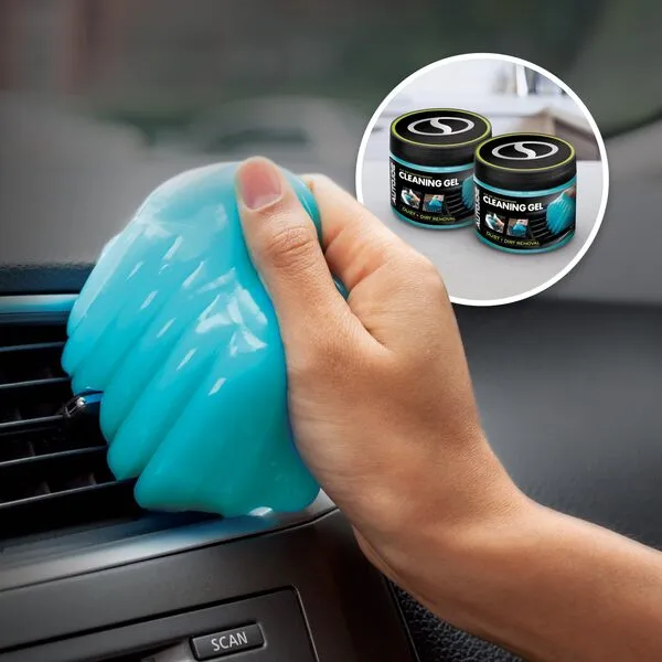 AUTO JOE Car Cleaning Gel, Automotive Dust Car Crevice Cleaner, Slime Auto Air Vent and Interior Detail Removal, Car Putty and Keyboard Cleaner, Set of 2