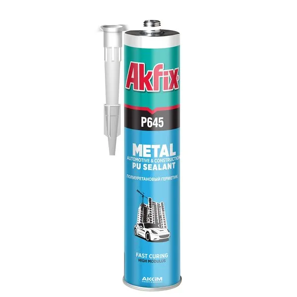 Akfix P645 Seam Sealer Automotive Black (1x10.1 Oz.) - Urethane Autobody Seam Sealer Adhesive for Metal Joints, RV Roof Sealant, Sandable, Paintable, Fast Curing and Durable Bonding | Black, 1 Pack